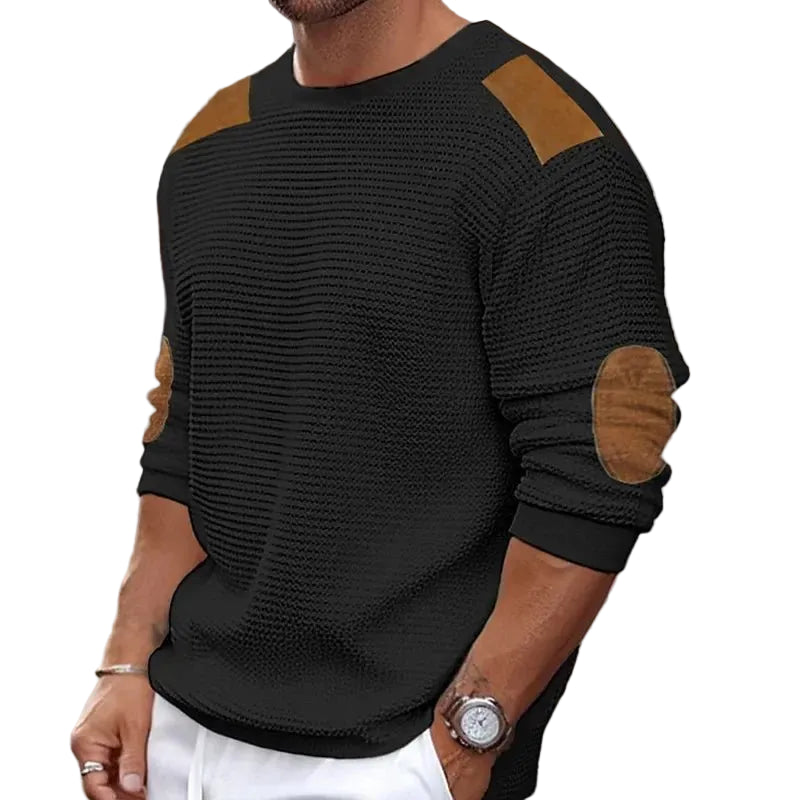 Waffle Print Pullover – Bold & Cozy Vibes - CasualFlowshop