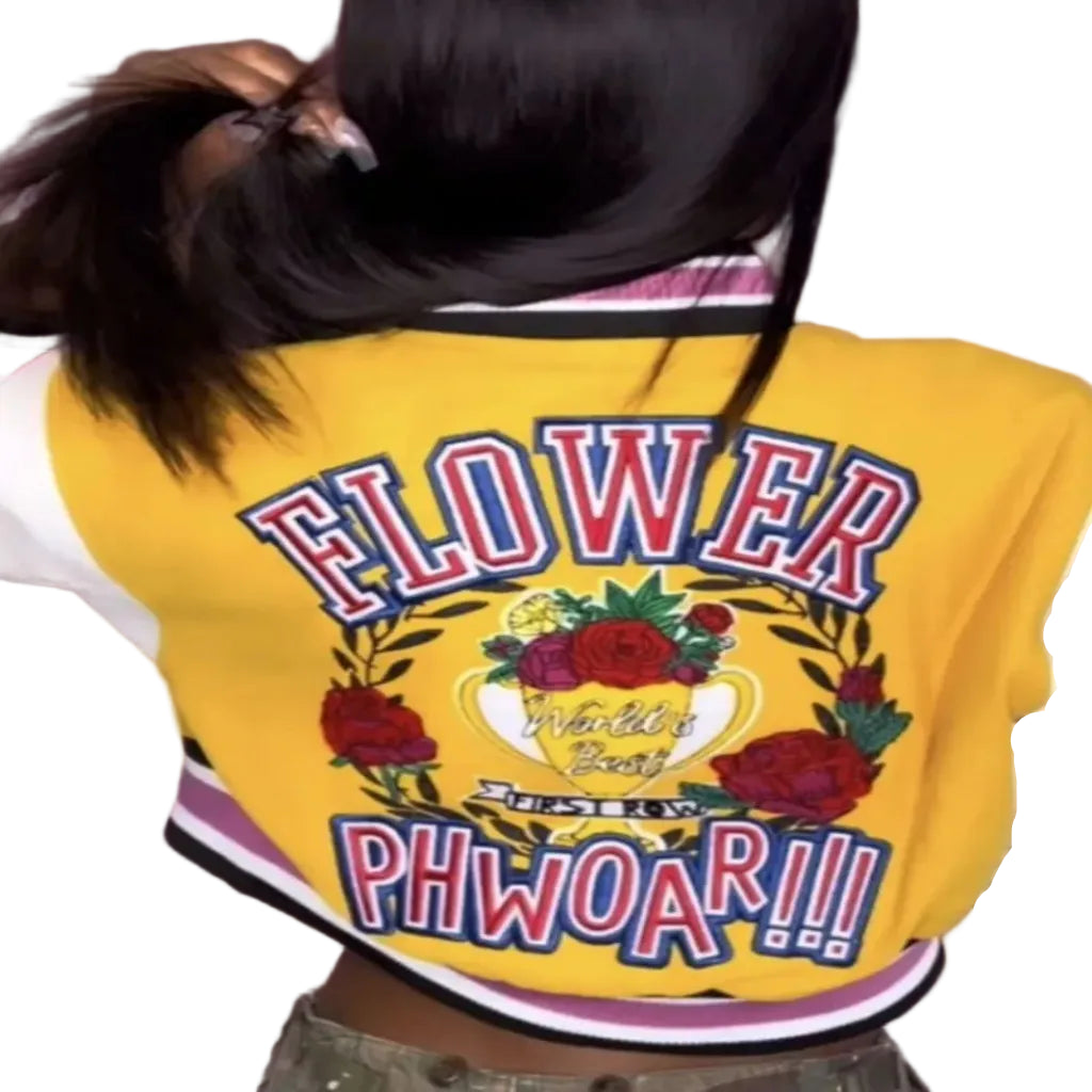 women varsity letter jacket retro streetwear