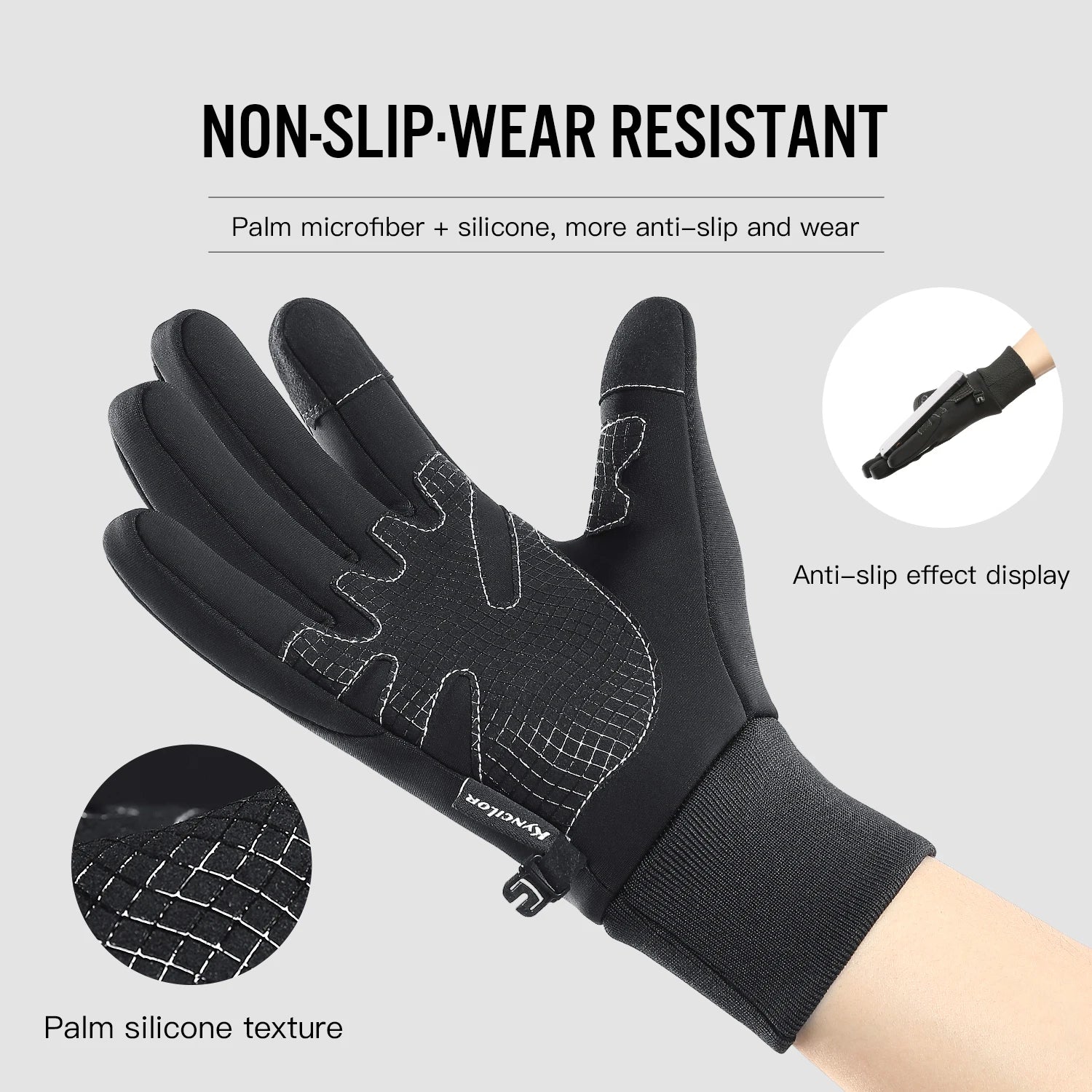 Motorcycle Gloves Moto Gloves Winter Thermal Fleece Lined Winter Waterproof Touch Screen Non - slip Motorbike Riding Gloves - CasualFlowshop