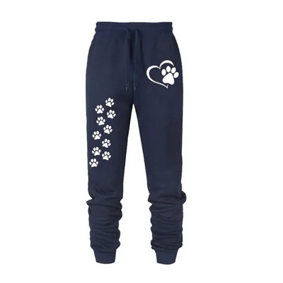 Women's Cat Paw Print Jogger Sweatpants - High-Quality Outdoor Fitness & Casual Wear