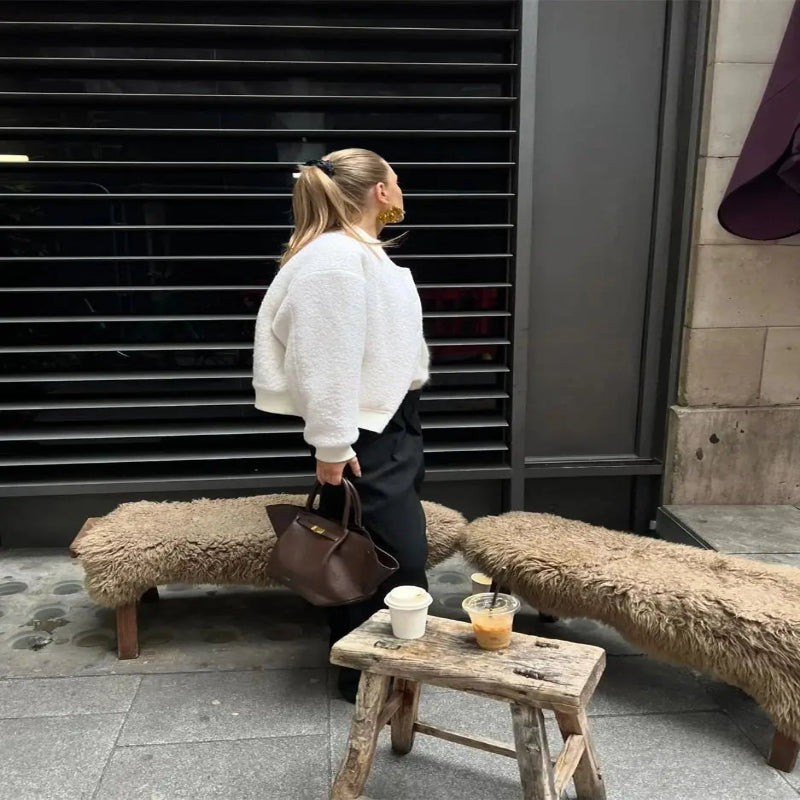 Women’s Button Jacket – Elegant Warm Coat for Autumn & Winter - CasualFlowshop