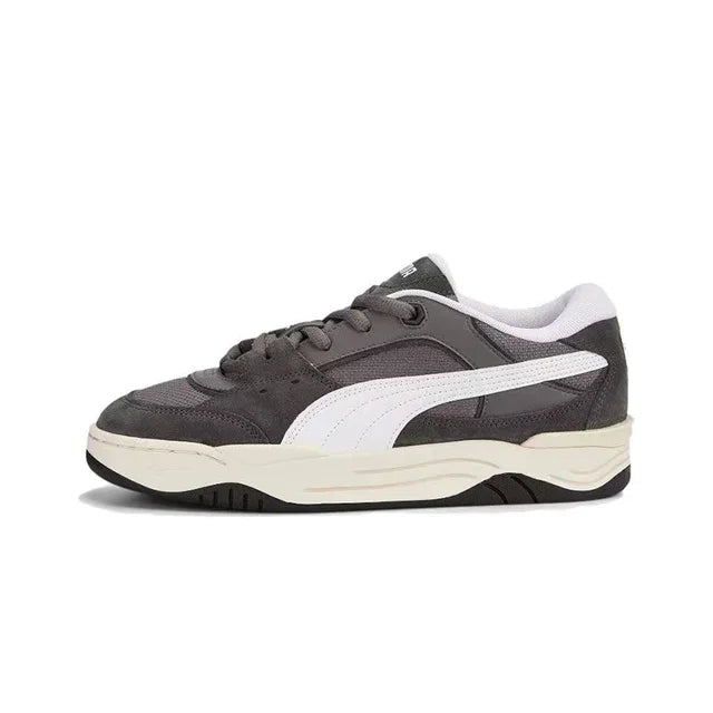 PUMA 180 Retro Leather Anti-Slip Board Shoes in stylish tan leather for skateboarding and casual use.