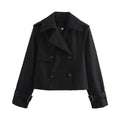 Women’s Cropped Trench Coat – Elegant Short Jacket for Autumn & Winter - CasualFlowshop