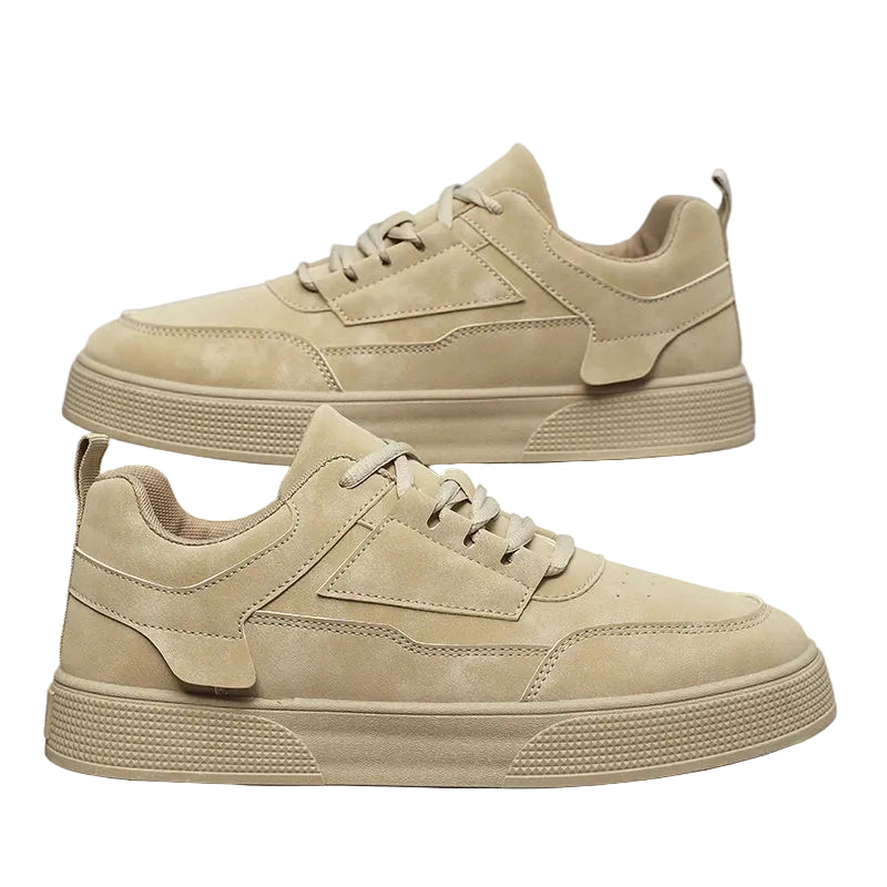 Men's Low-Top Skate Sneakers,  on a Beige Color Beige.