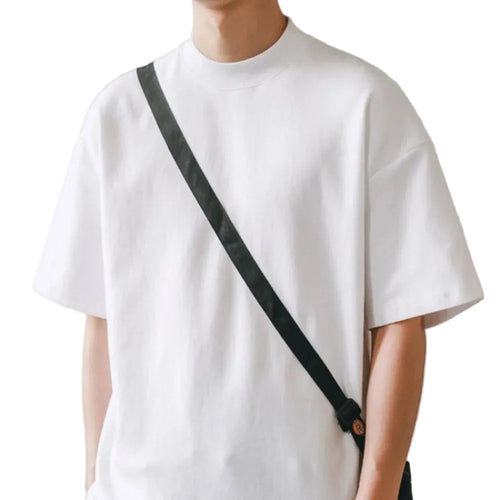 Heavyweight Cotton Tee for Men – Solid Color 350gsm T-Shirt - CasualFlowshop