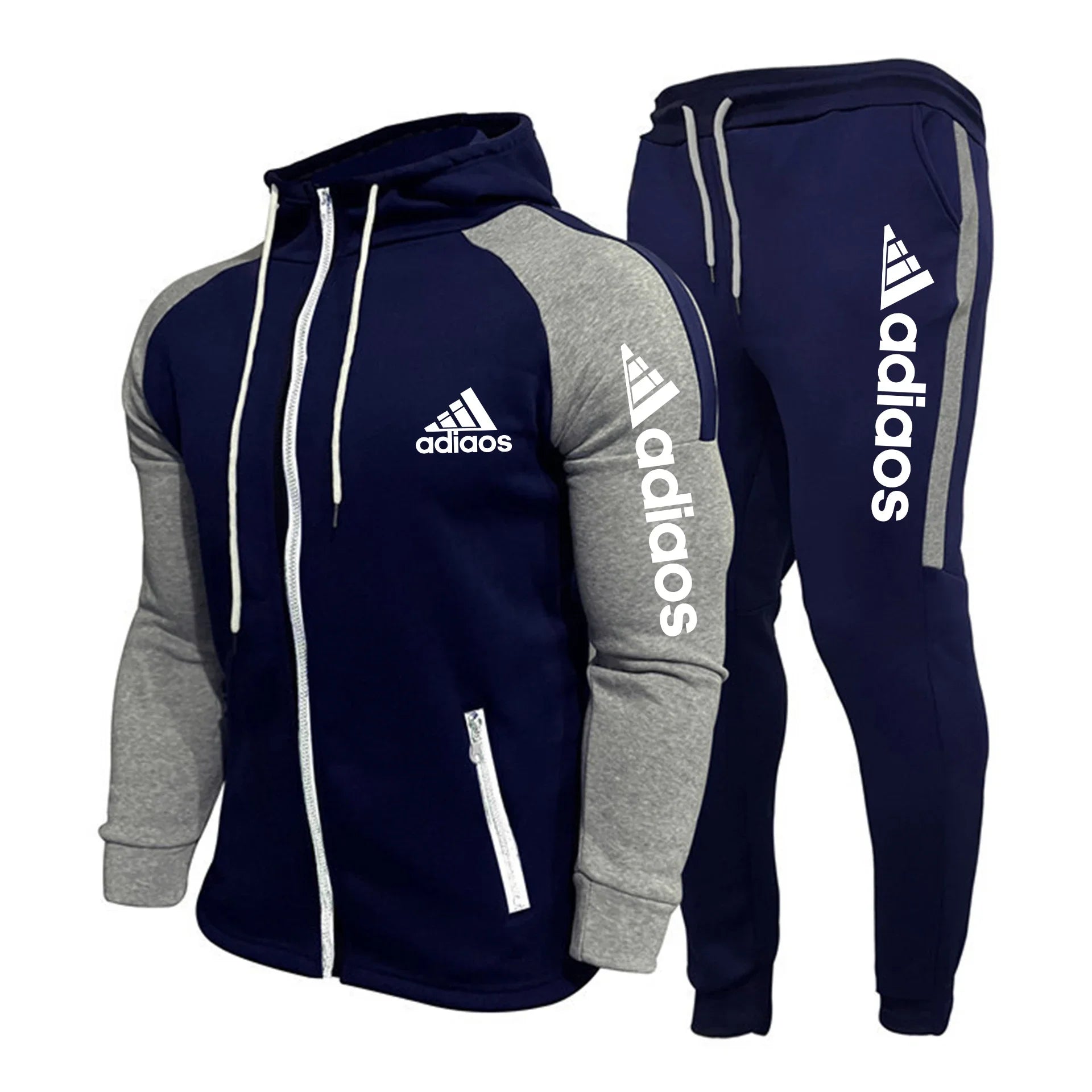 men hoodie joggers set   navy blue