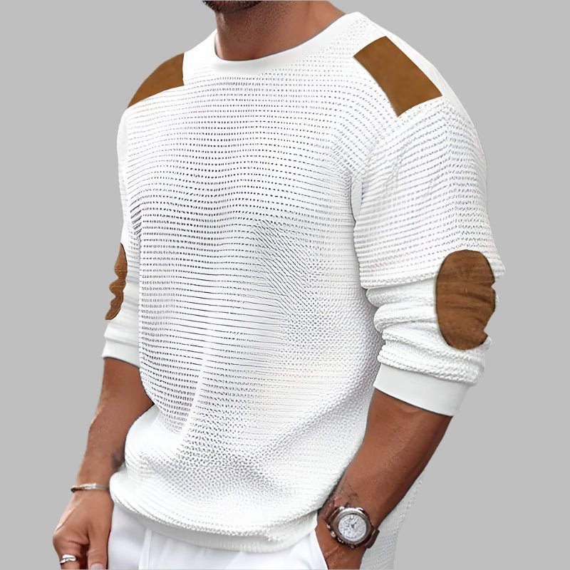 Waffle Print Pullover – Bold & Cozy Vibes - CasualFlowshop