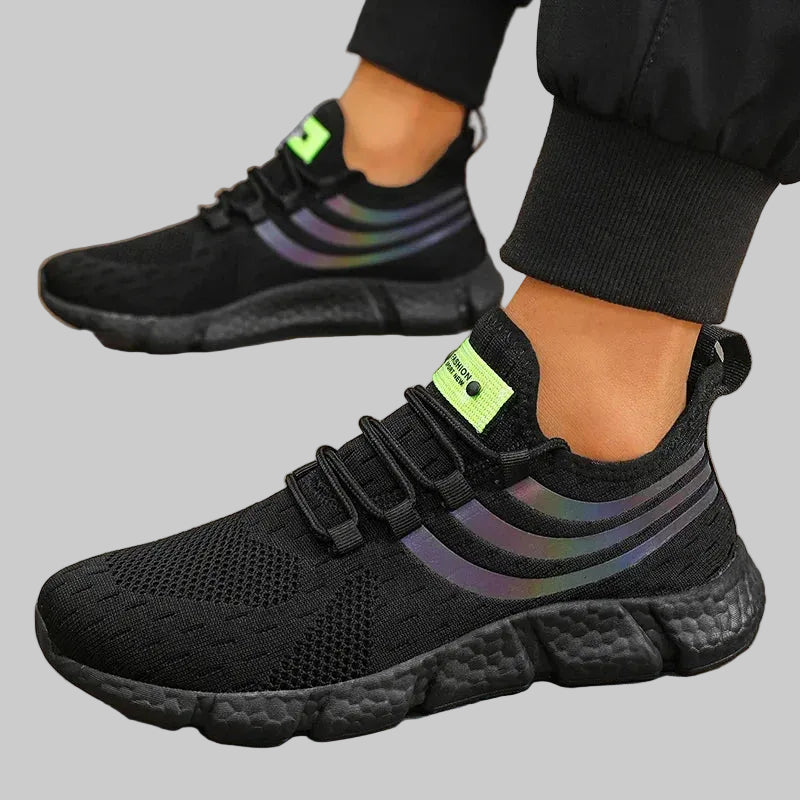 men's lightweight walking sneakers black 