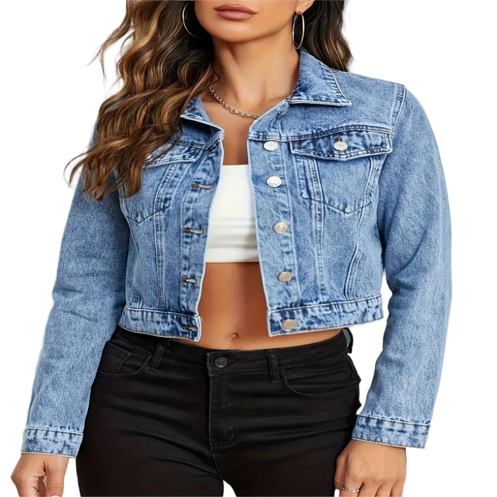 Women's Denim Jacket – Detail Close-Up
