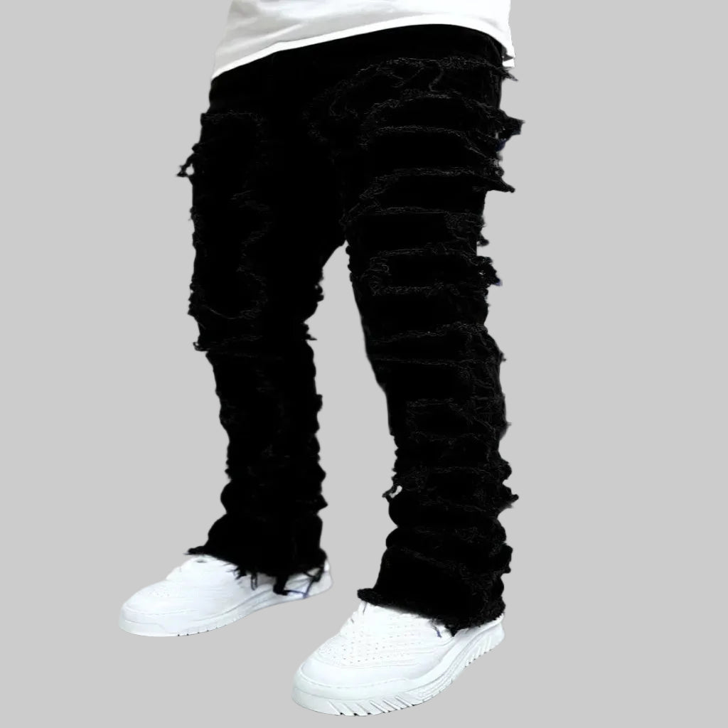 Men's Creative Tassel Straight Leg Jeans - CasualFlowshop