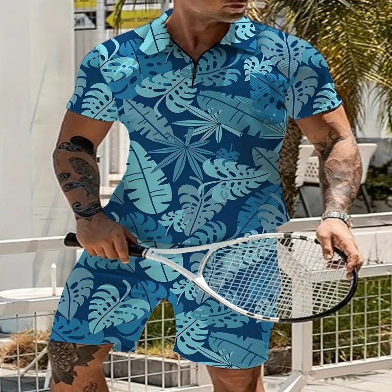 Men's Casual Beach Shorts Set – Lightweight 2 - Piece Outfit for Summer Comfort and Style - CasualFlowshop