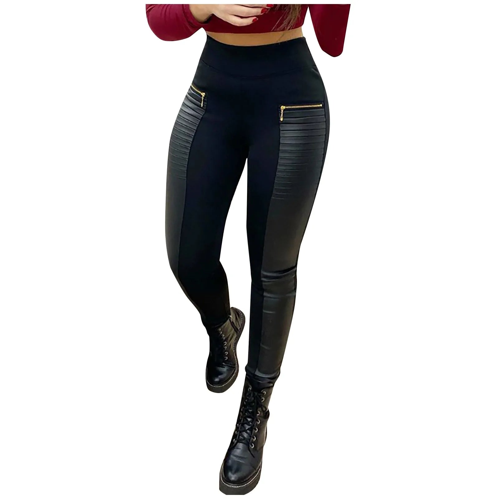 Sleek women's high-waist skinny pants with stretch fit and butt-lifting design, offering comfort and style for any occasion.