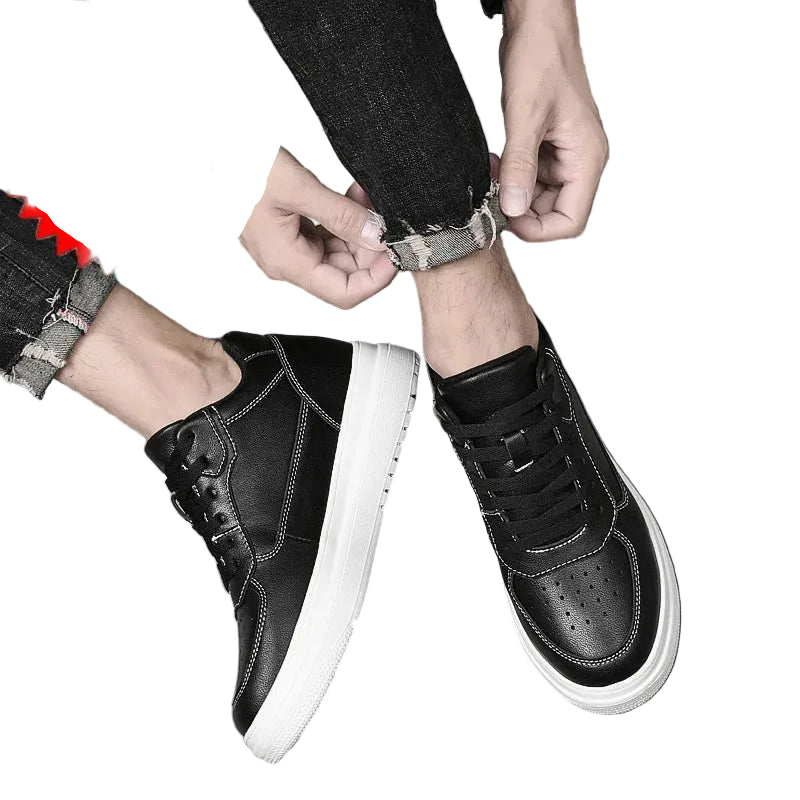 Men's Elevator Sneakers, Black  Color.