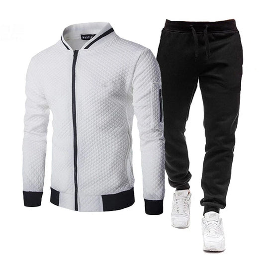 Men’s Hooded Tracksuit Set – Soft Cotton Sweatshirt & Pants for Autumn/Winter - CasualFlowshop