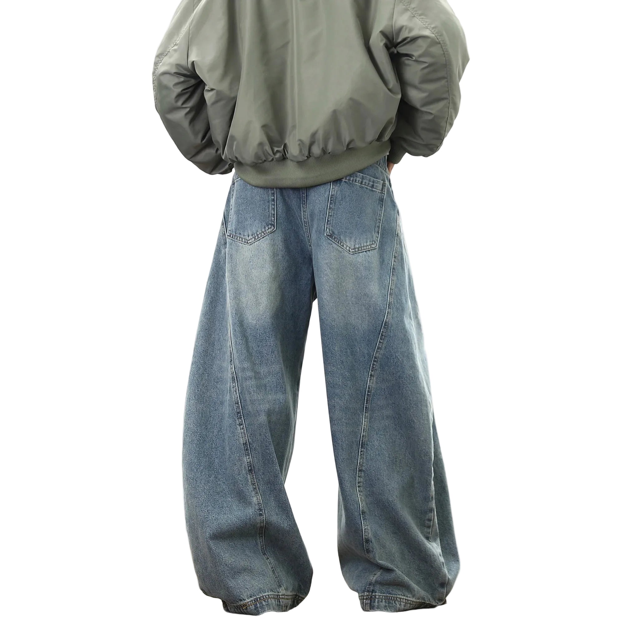 Men’s Baggy Jeans – Wide Leg Vintage Streetwear Denim - CasualFlowshop