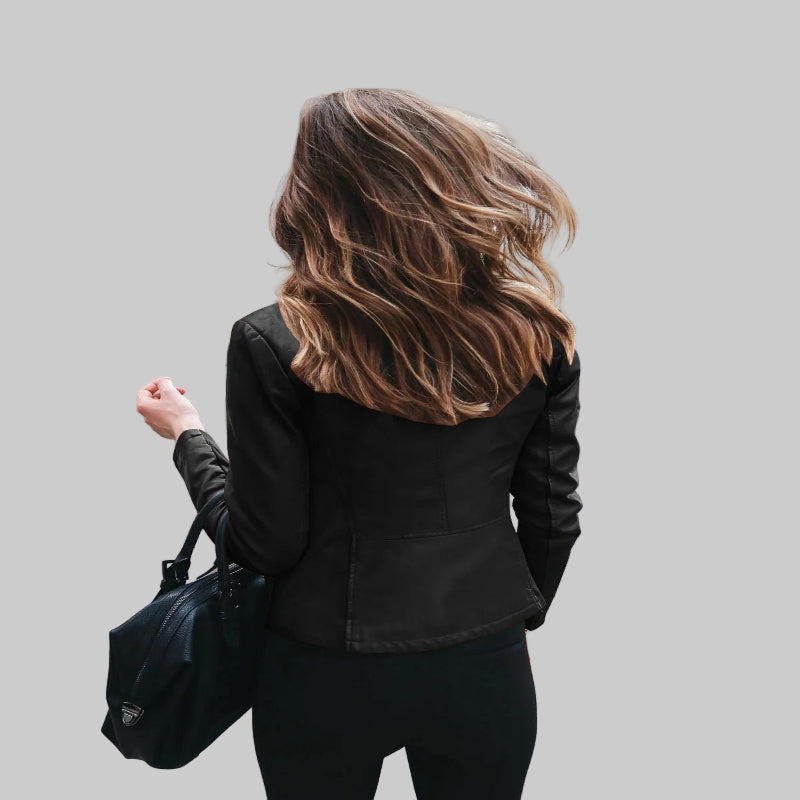 Women’s Urban PU Leather Jacket – Sleek Y2K Street Look - CasualFlowshop