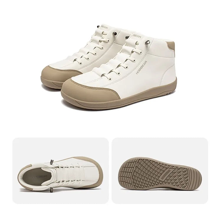 wide toe barefoot shoes light gray artificial leather
