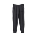 Men's lightweight knit jogger pants in charcoal black with drawstring waist and ribbed ankle cuffs
