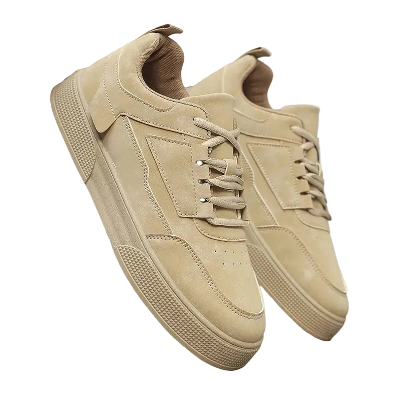 Men's Low-Top Skate Sneakers,  on a Beige Color Beige.