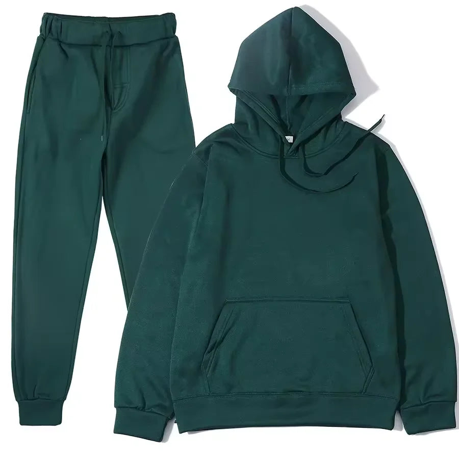 Women’s oversized hoodie and matching sweatpants two-piece set At Casual Flow Shop