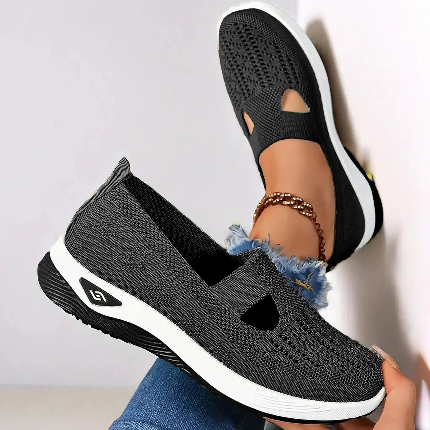 Women's Casual Walking Shoes – Breathable Slip - On Comfort Sneakers - CasualFlowshop