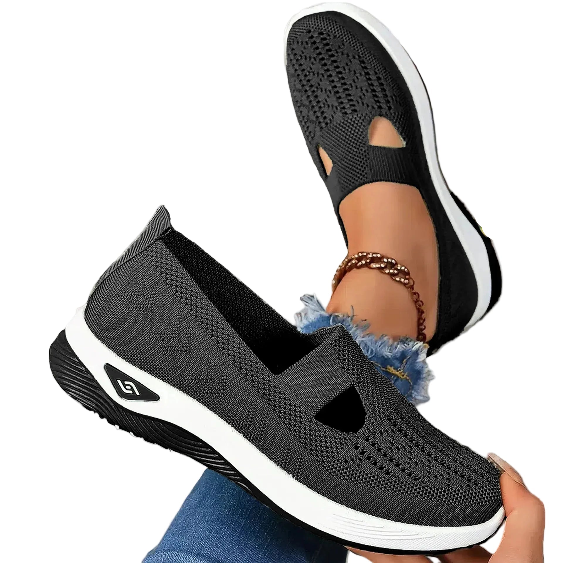 Women's Casual Walking Shoes – Breathable Slip - On Comfort Sneakers - CasualFlowshop