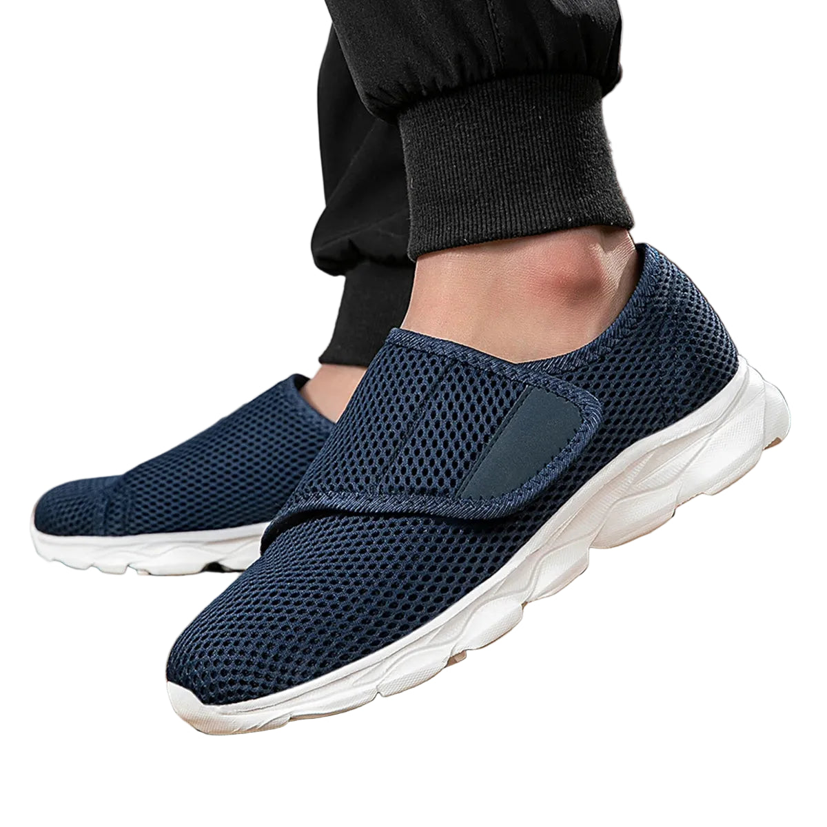 Women's Wide Fit Orthopedic Slip Navy Color shoes.