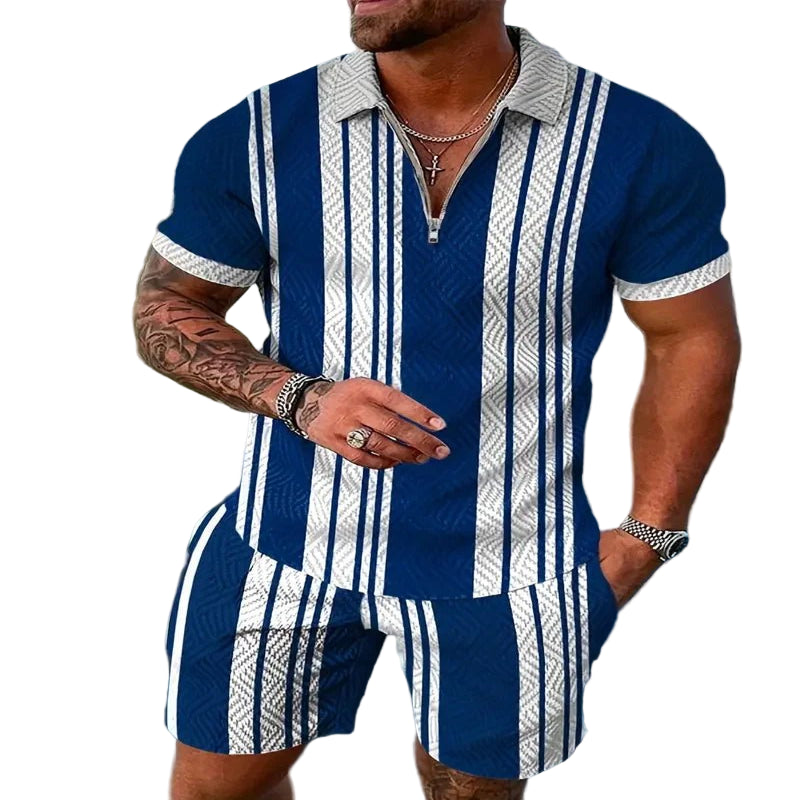 Men's Casual Beach Shorts Set – Lightweight 2 - Piece Outfit for Summer Comfort and Style - CasualFlowshop