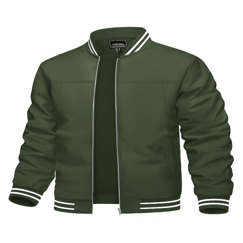 Men's Lightweight Windproof Bomber Jacket – Style Meets Performance - CasualFlowshop
