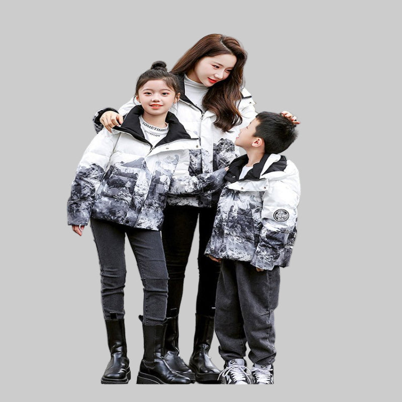 Cozy and Stylish Mid - Waist Down Jacket for Kids – Available in Black, Red, and Purple - CasualFlowshop