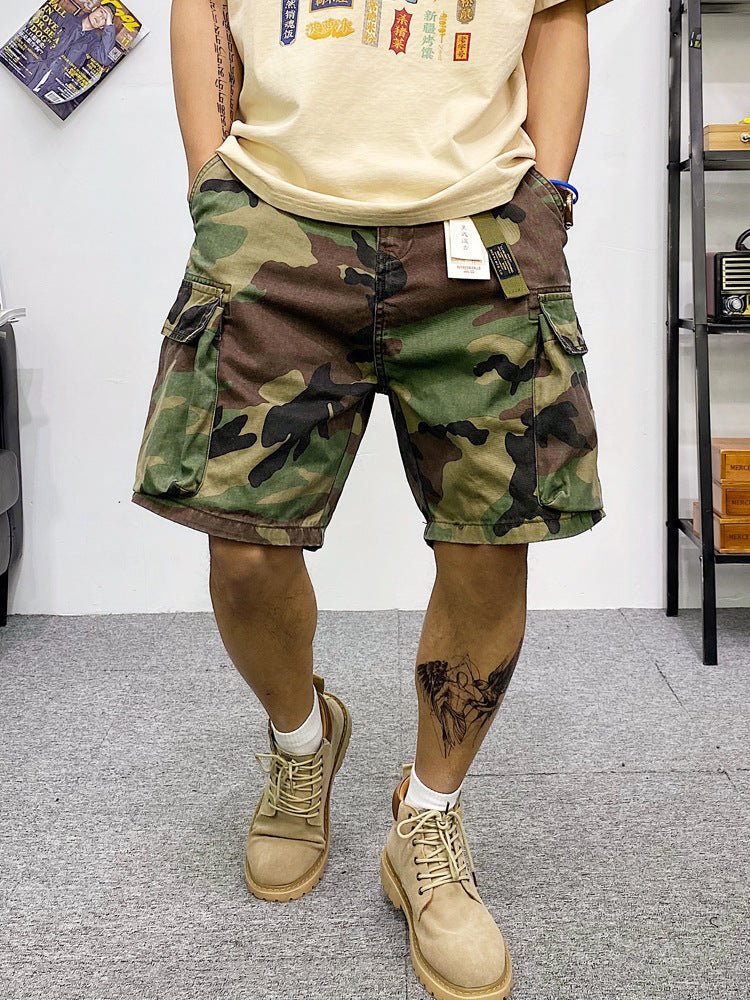Men's Multi - pocket Camouflage Cargo Shorts - CasualFlowshop
