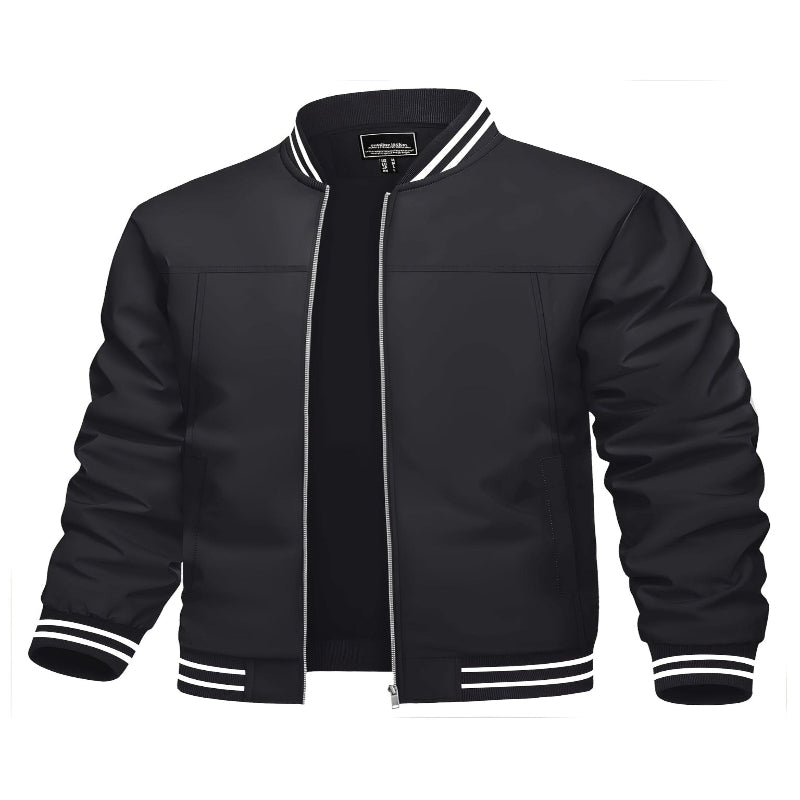 Men's Lightweight Windproof Bomber Jacket – Style Meets Performance - CasualFlowshop