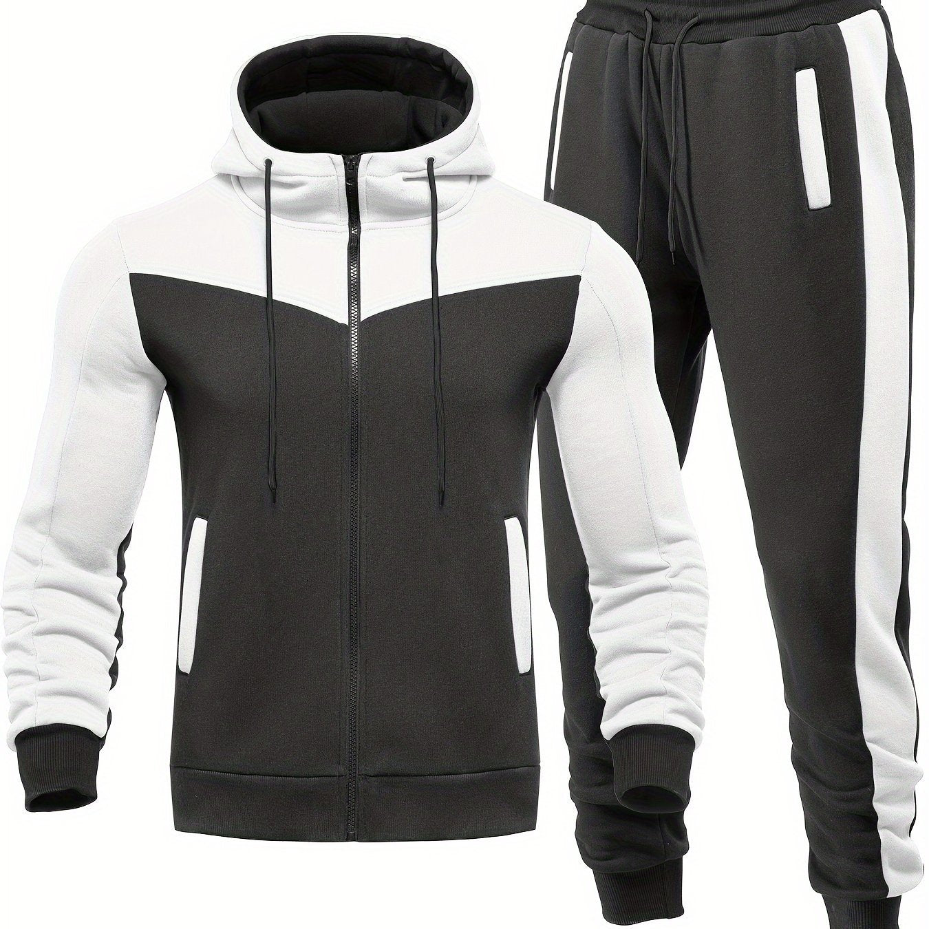Men’s premium jogger sports suit with zip hoodie and athletic pants