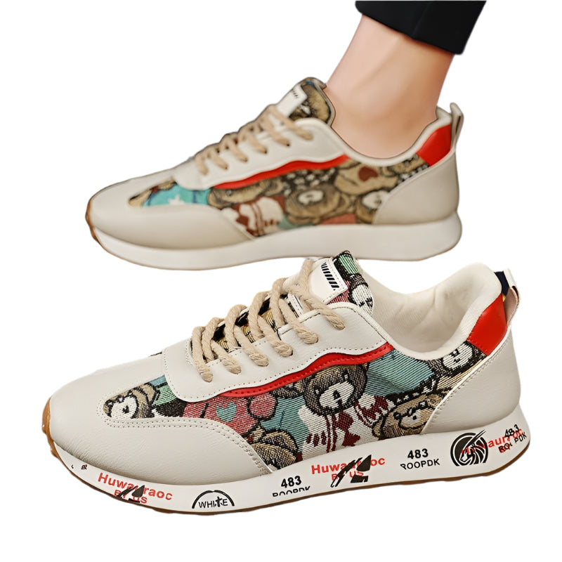 Men's Summer Breathable Sneakers with Bear Design - CasualFlowshop