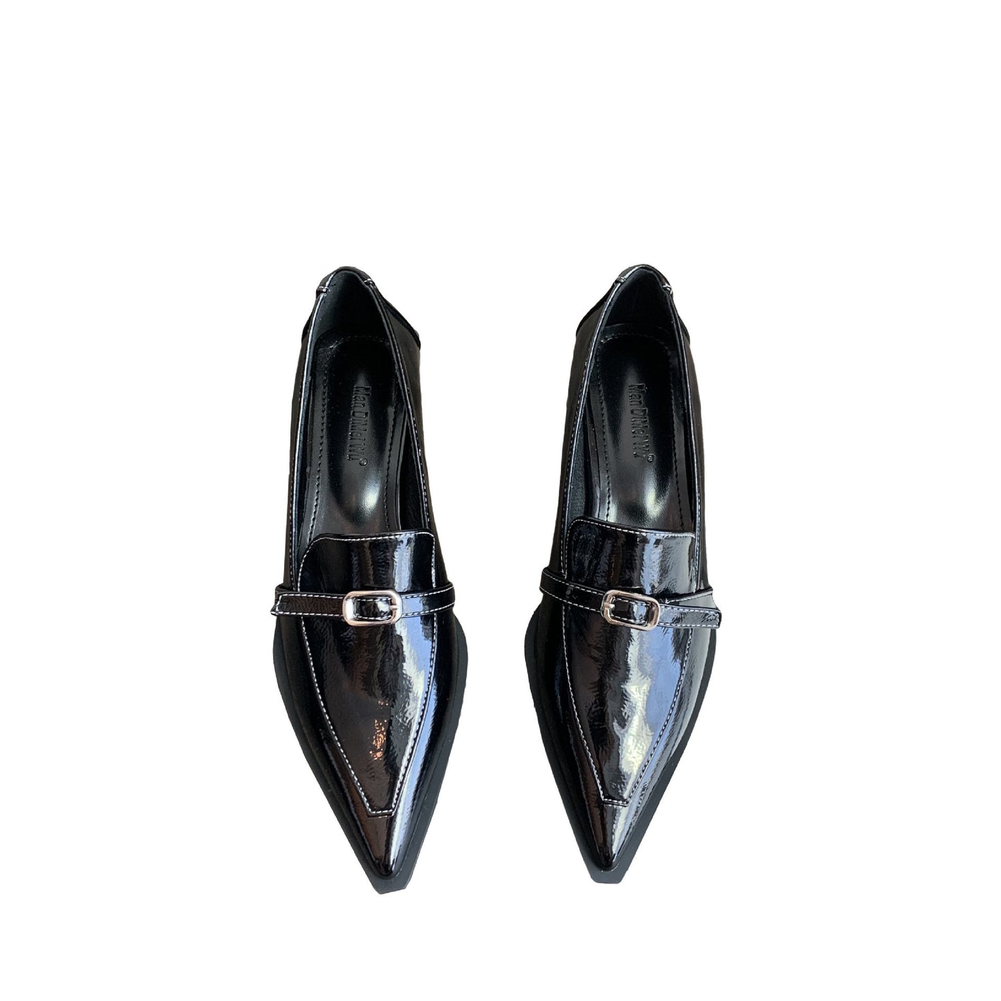 Chunky Heel Pointed Shoes - Stylish Comfort for Every Step - CasualFlowshop