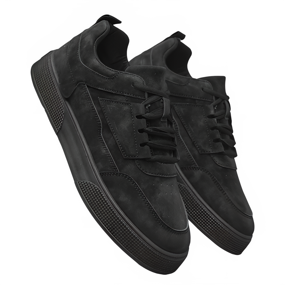 Men's Low-Top Skate Sneakers black  Color  on a white background