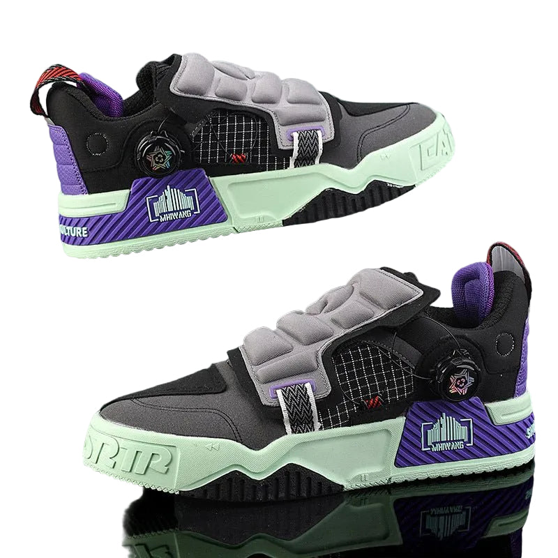 Men’s Platform Shoes – Futuristic Rotating Buckle Fashion Sneakers - CasualFlowshop