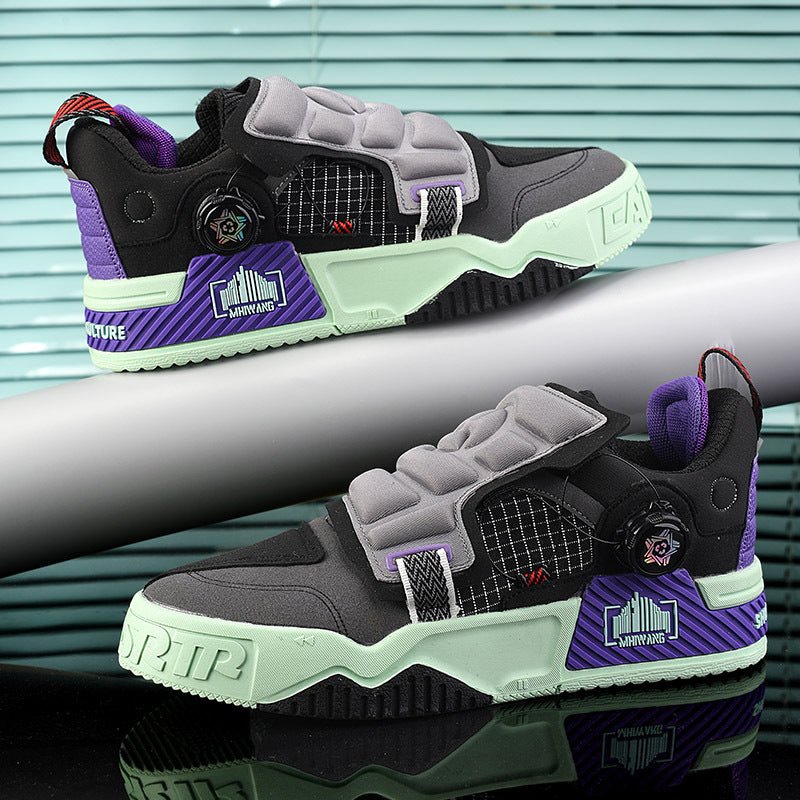 Men’s Platform Shoes – Futuristic Rotating Buckle Fashion Sneakers - CasualFlowshop