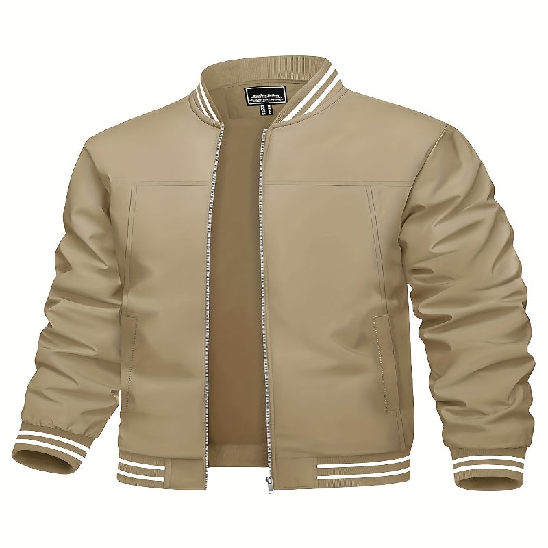 Men's Lightweight Windproof Bomber Jacket – Style Meets Performance - CasualFlowshop
