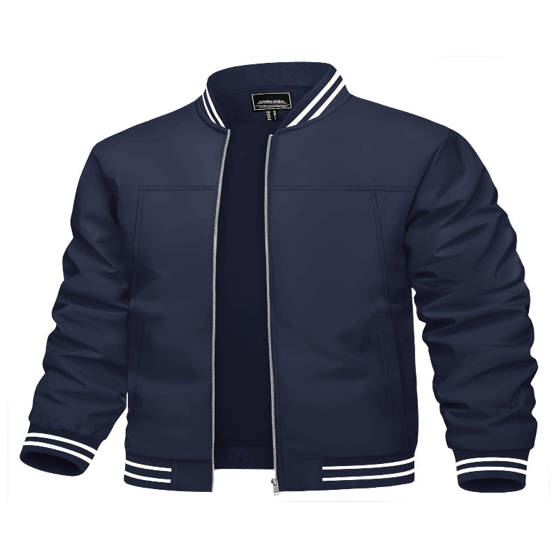 Men's Lightweight Windproof Bomber Jacket – Style Meets Performance - CasualFlowshop