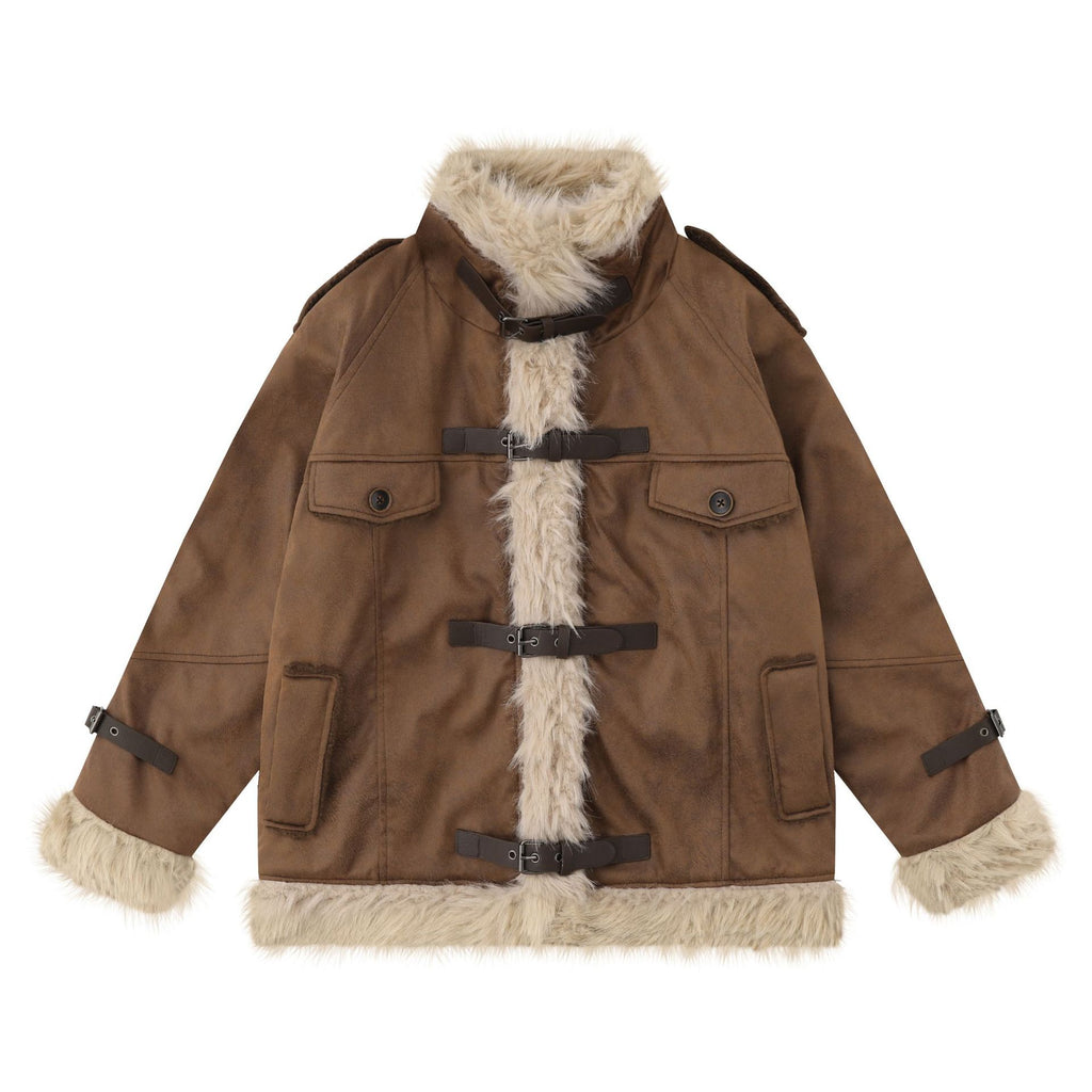 Complete Your Look with a Women's Shearling Leather Wool Coat - CasualFlowshop