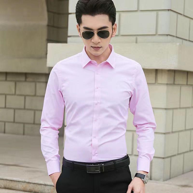 Slim Fit Men’s Dress Shirt – Long Sleeve White Formal & Casual Wear - CasualFlowshop