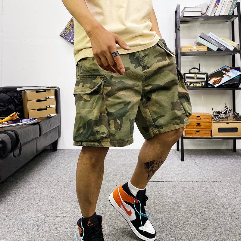 Men's Multi - pocket Camouflage Cargo Shorts - CasualFlowshop