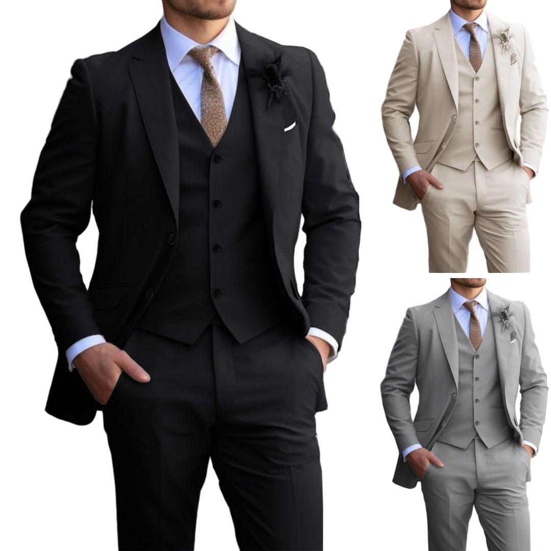 Men’s Stylish 3 - Piece Casual Suit – Modern & Elegant Look - CasualFlowshop
