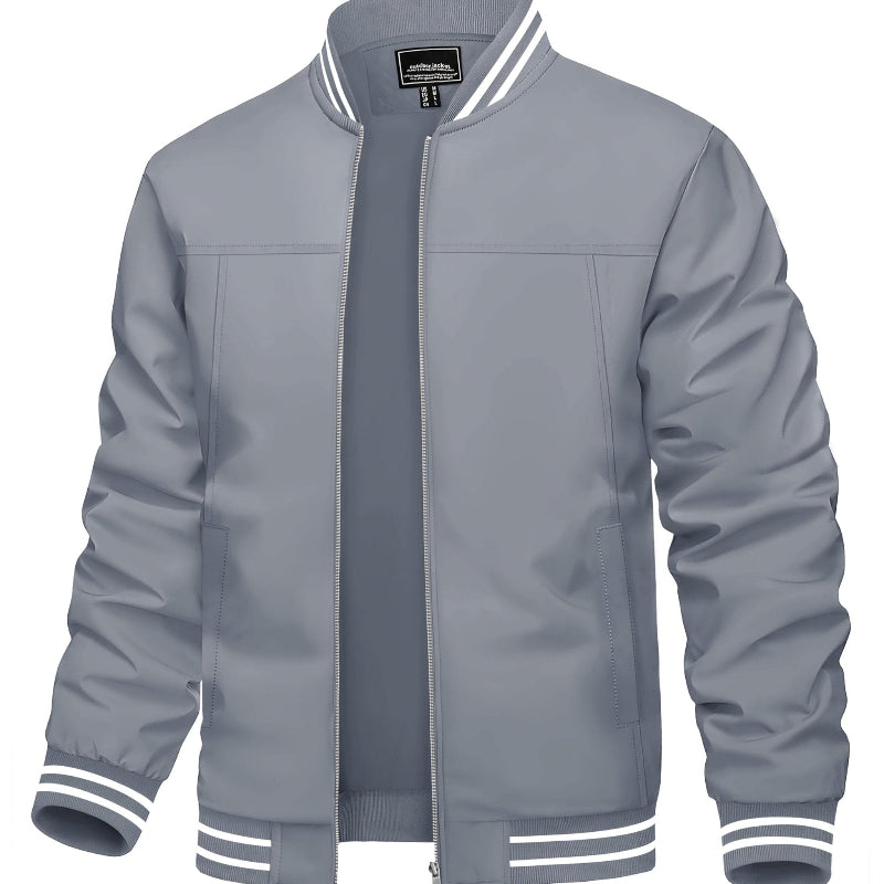 Men's Lightweight Windproof Bomber Jacket – Style Meets Performance - CasualFlowshop