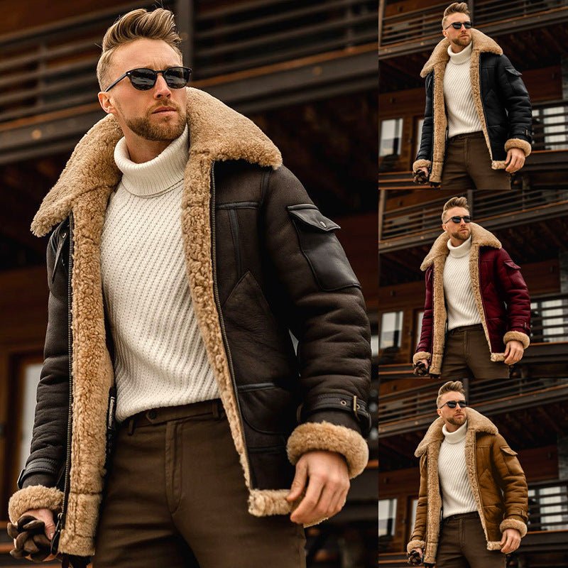 Winter Jacket Mens Military Fleece Warm Jackets Male Fur Collar Coats Army Tactical Jacket - CasualFlowshop