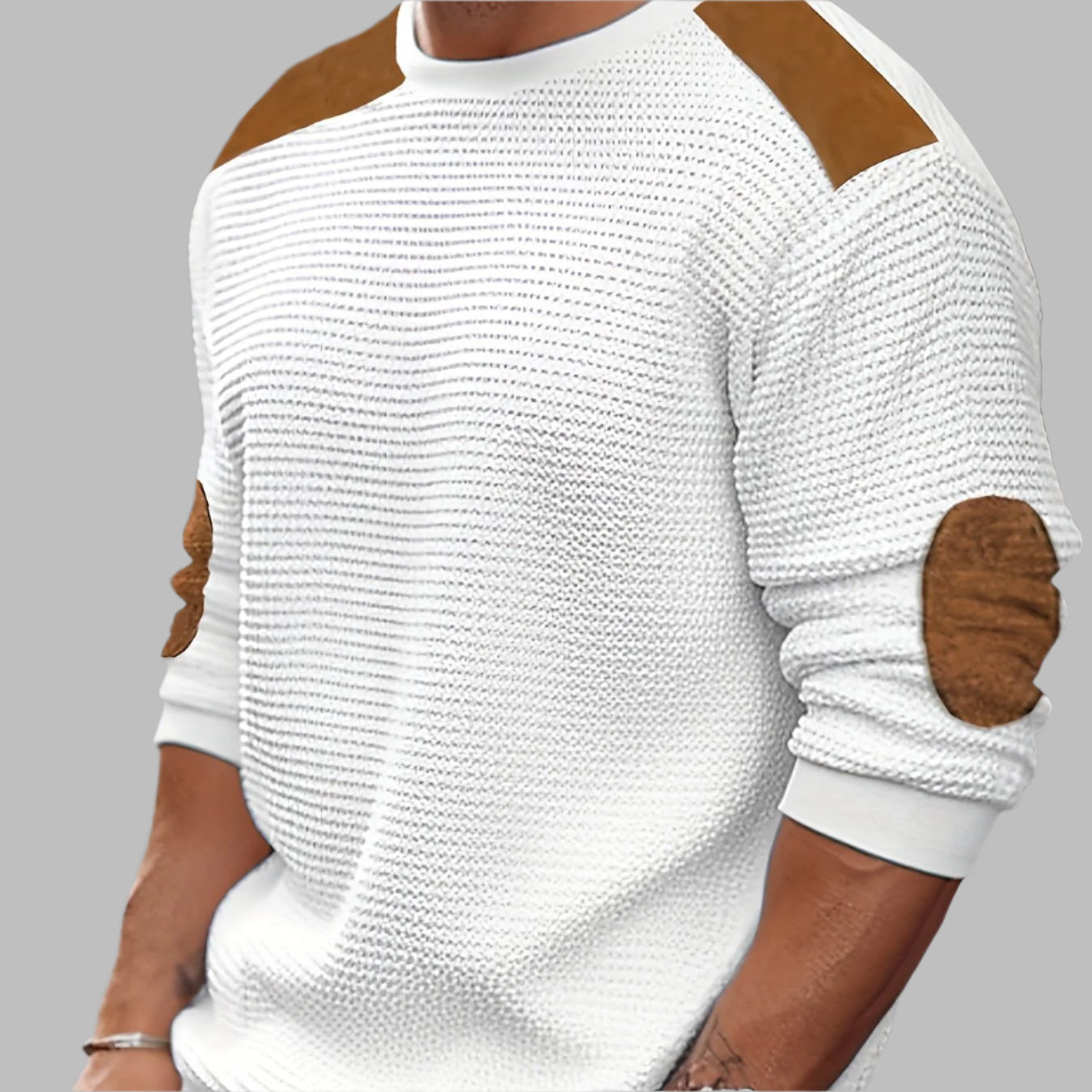 Waffle Print Pullover – Bold & Cozy Vibes - CasualFlowshop