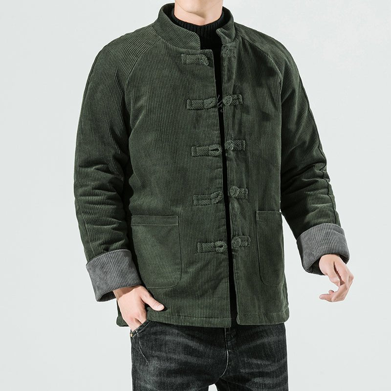 Men’s Corduroy Cotton - Padded Jacket – Vintage Warm Fall Coat - CasualFlowshop