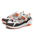 Unisex breathable mesh sneakers in white and black – lightweight summer shoes for men.