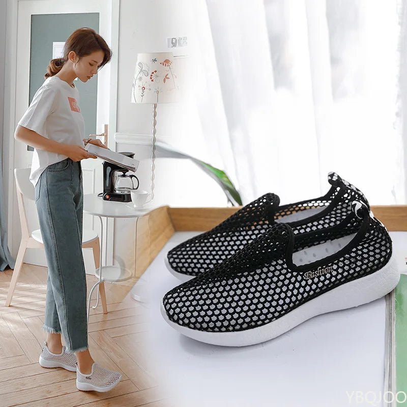 Elevate Your Active Lifestyle with Our Women's Breathable Mesh Sport Shoes - CasualFlowshop